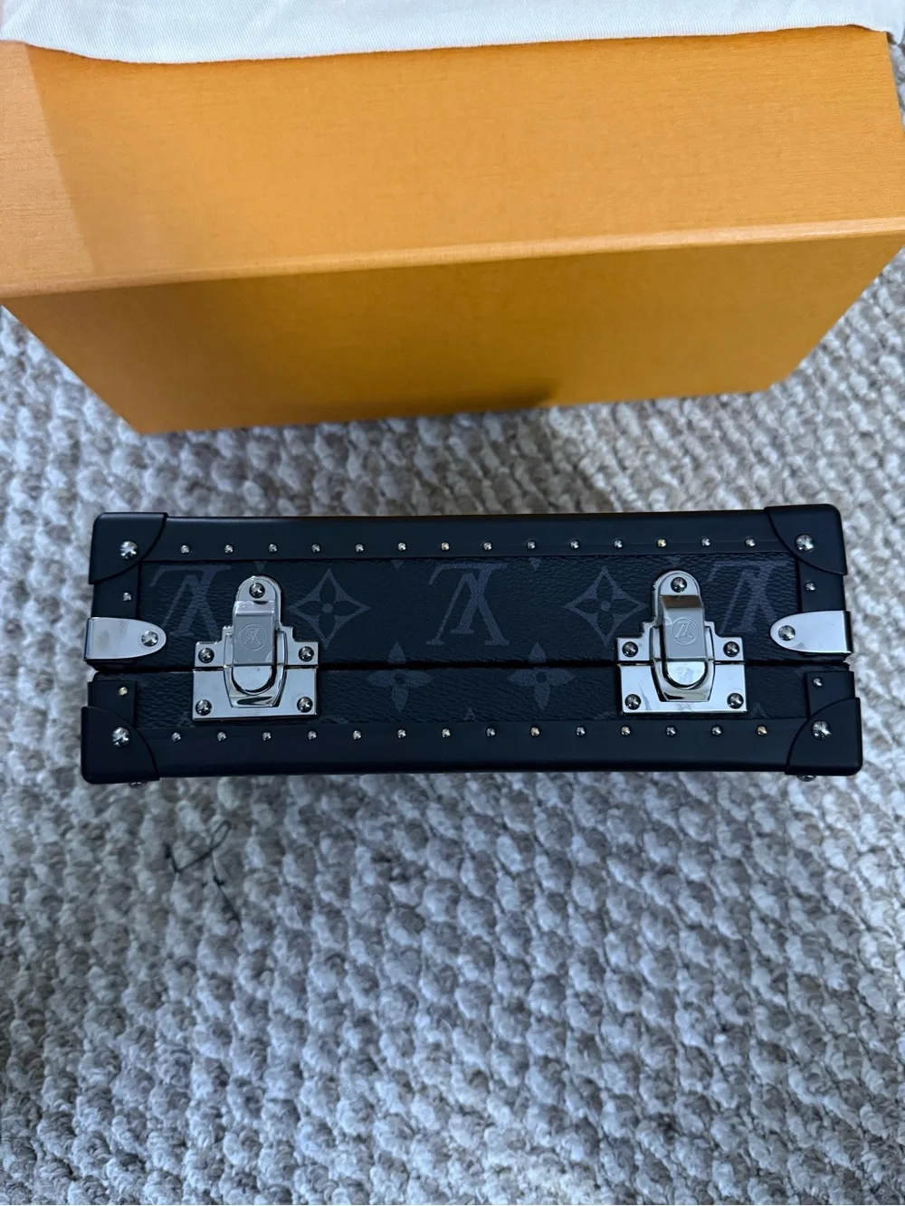 New Louis Vuitton Monogram Eclipse Clutch Box